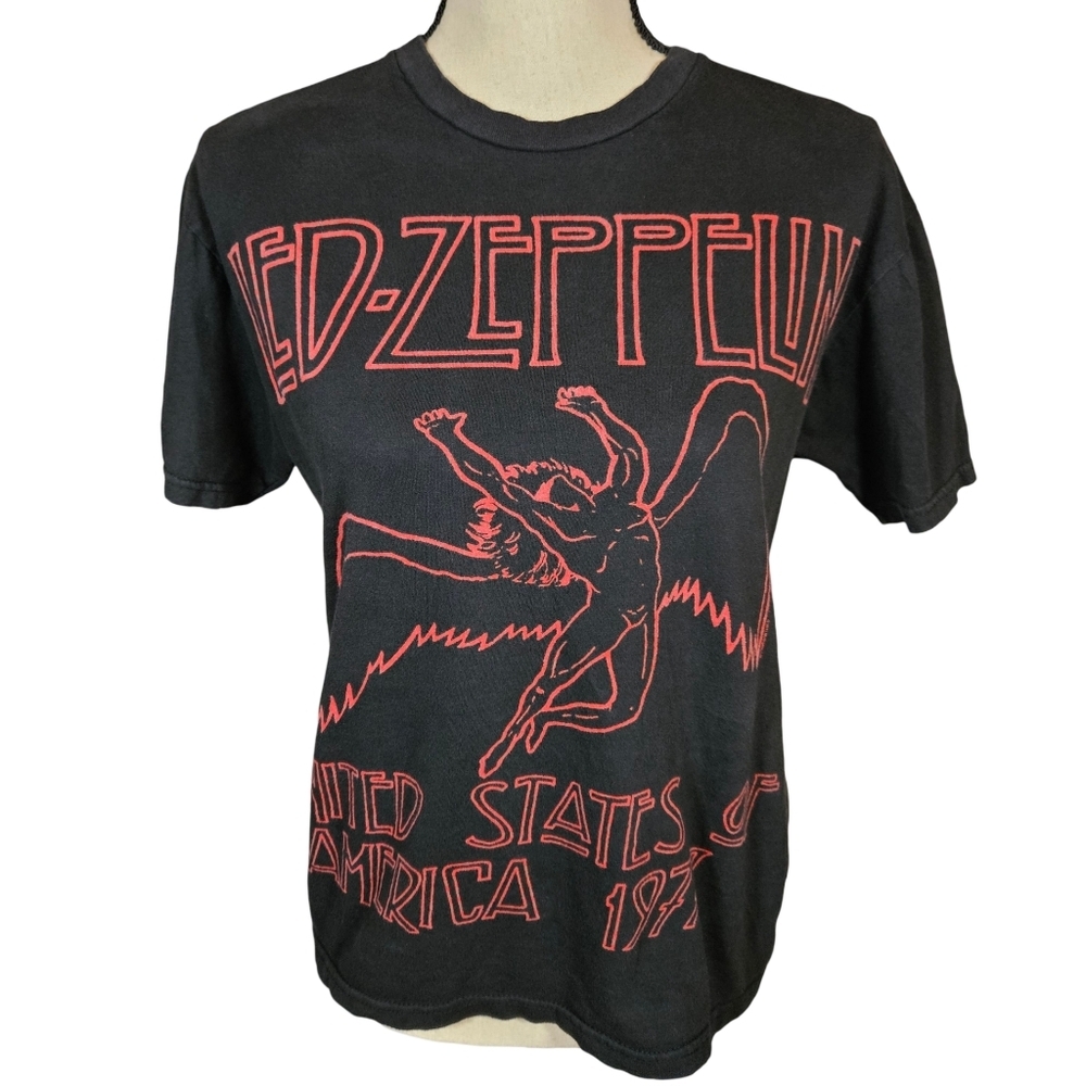 Retro Led Zeppelin "United States Of America 1977" Black/Red,Small